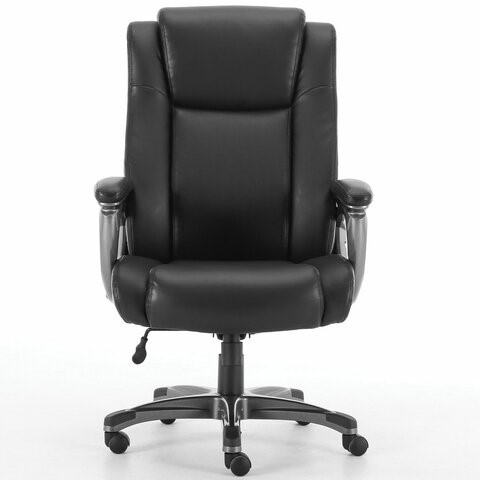 Кресло офисное Brabix Premium Solid HD-005 (рециклированная кожа, черное) 531941 в Екатеринбурге - изображение 2