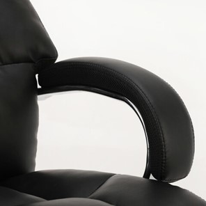 Кресло компьютерное Brabix Premium Bomer HD-007 (рециклированная кожа, хром, черное) в Екатеринбурге - предосмотр 4