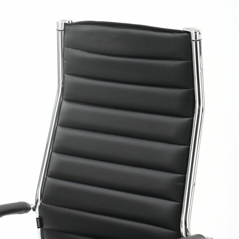 Офисное кресло Brabix Style EX-528 (экокожа, хром, черное) в Екатеринбурге - изображение 6