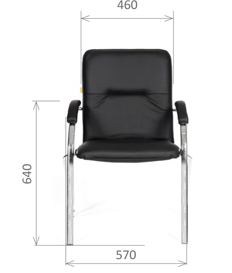 Офисное кресло CHAIRMAN 850 Экокожа Terra 118 черная в Асбесте - изображение 1
