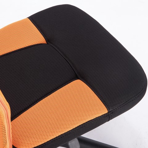 Кресло компьютерное Brabix Smart MG-313 (без подлокотников, комбинированное, черное/оранжевое) 531844 в Краснотурьинске - изображение 8