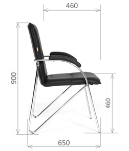 Офисное кресло CHAIRMAN 850 Экокожа Terra 118 черная в Артемовском - предосмотр 2