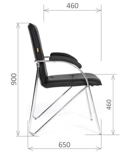 Офисное кресло CHAIRMAN 850 Экокожа Terra 118 черная в Артемовском - изображение 2