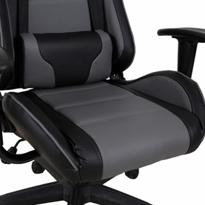 Компьютерное кресло Brabix GT Racer GM-100 (две подушки, экокожа, черное/серое) 531926 в Ревде - предосмотр 8