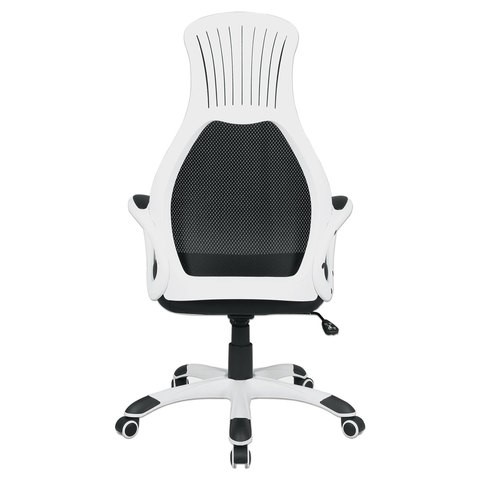 Кресло компьютерное Brabix Premium Genesis EX-517 (пластик белый, ткань/экокожа/сетка черная) в Екатеринбурге - изображение 3