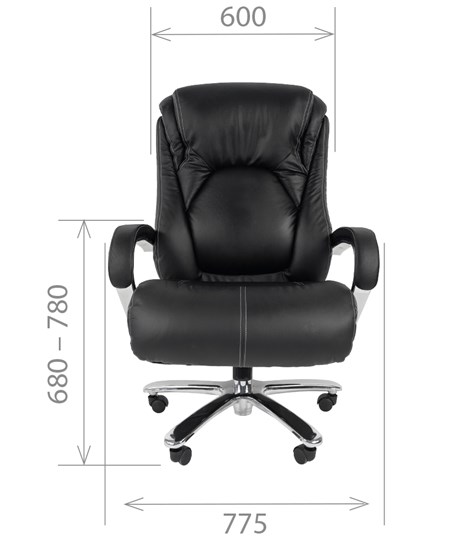 Кресло компьютерное CHAIRMAN 402, черный в Кушве - изображение 1