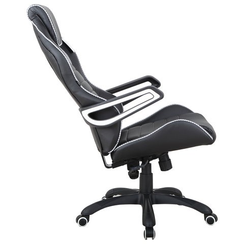 Компьютерное кресло Brabix Techno Pro GM-003 (экокожа, черное/серое, вставки серые) в Екатеринбурге - изображение 3