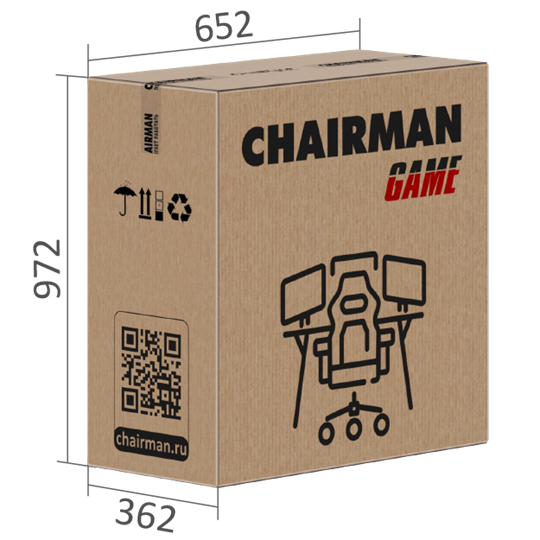Игровое кресло CHAIRMAN GAME 35 с выдвижной подставкой для ног Ткань  черная / Ткань красная в Екатеринбурге - изображение 9