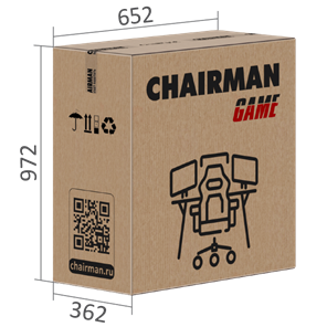 Игровое кресло CHAIRMAN GAME 35 с выдвижной подставкой для ног Ткань черная / Ткань св.серая в Краснотурьинске - предосмотр 5