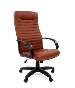 Офисное кресло CHAIRMAN 480 LT, экокожа, цвет коричневый в Кушве