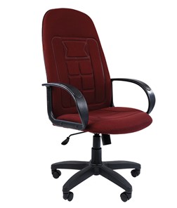 Кресло компьютерное CHAIRMAN 727 ткань ст., цвет бордо в Асбесте