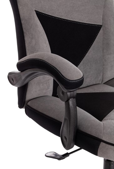 Кресло компьютерное ARENA флок , серый/черный, 29/35 арт.14129 в Кушве - изображение 11
