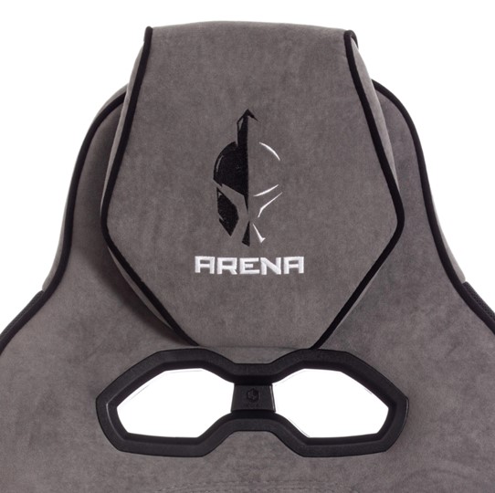 Кресло компьютерное ARENA флок , серый/черный, 29/35 арт.14129 в Кушве - изображение 9