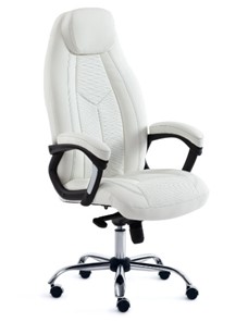 Кресло BOSS Lux, кож/зам, белый, арт.15307 в Кушве