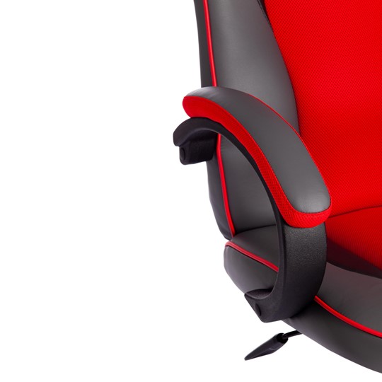 Кресло RACER GT new кож/зам/ткань, металлик/красный, арт.13249 в Екатеринбурге - изображение 10