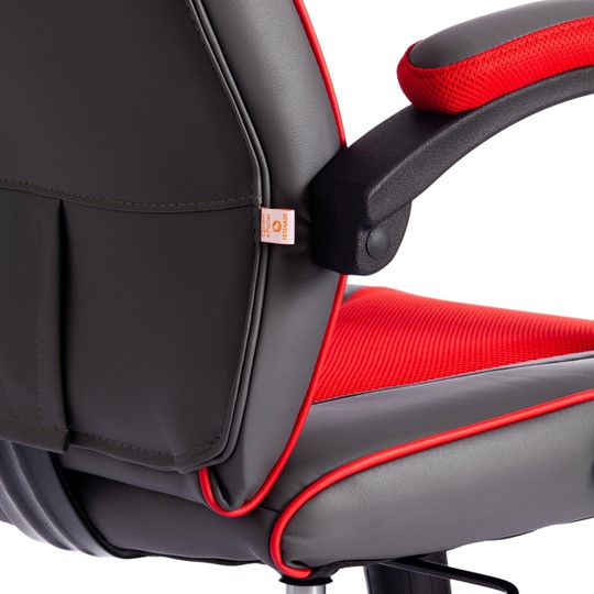 Кресло RACER GT new кож/зам/ткань, металлик/красный, арт.13249 в Каменске-Уральском - изображение 12