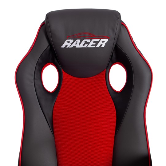 Кресло RACER GT new кож/зам/ткань, металлик/красный, арт.13249 в Каменске-Уральском - изображение 7
