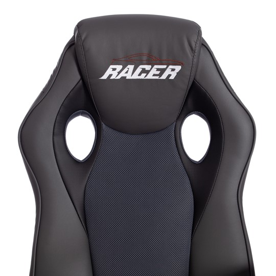 Кресло RACER GT new кож/зам/ткань, металлик/серый, арт.13251 в Екатеринбурге - изображение 6