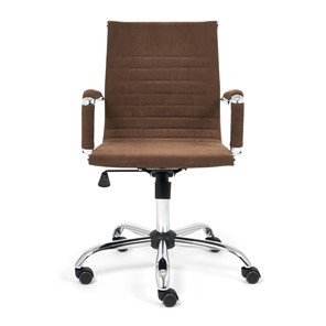 Кресло компьютерное URBAN-LOW флок, коричневый, арт.14446 в Екатеринбурге - предосмотр 1