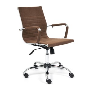 Кресло компьютерное URBAN-LOW флок, коричневый, арт.14446 в Тавде