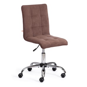 Кресло компьютерное ZERO флок, коричневый, арт.13500 в Ревде