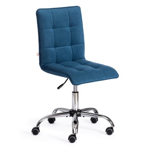 Кресло компьютерное ZERO флок, синий, арт.13497 в Ревде