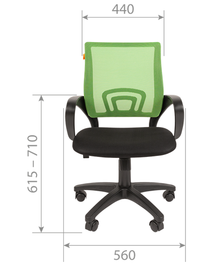 Кресло офисное CHAIRMAN 696 black Сетчатый акрил DW69 красный в Кушве - изображение 2