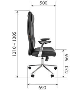 Офисное кресло CHAIRMAN Vista Экокожа премиум коричневая (vista) в Ирбите - предосмотр 6