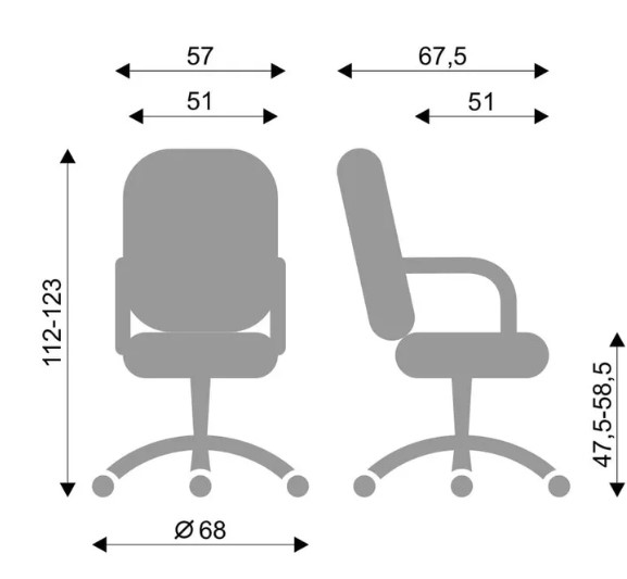 Кресло для офиса BOSS (PL64) экокожа ECO в Екатеринбурге - изображение 5