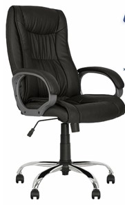 Кресло для офиса ELLY (CHR68) экокожа ECO-30, черная в Кушве