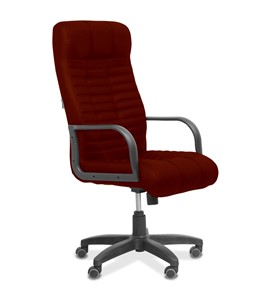 Офисное кресло для руководителя Атлант, ткань TW / бордовая в Полевском