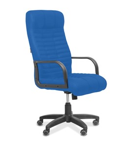 Офисное кресло для руководителя Атлант, ткань TW / синяя в Асбесте