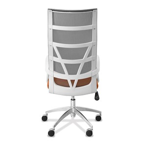 Офисное кресло для руководителя Топ X белый каркас, сетка/ткань TW / синяя/серая в Кушве - предосмотр 1