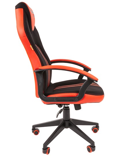 Кресло игровое CHAIRMAN GAME 26  Экокожа - Ткань стандарт. Черный/красный в Каменске-Уральском - изображение 3