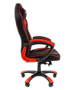Кресло игровое CHAIRMAN GAME 28 Полиэстер комбинированная ткань красный/черный в Новоуральске - предосмотр 3