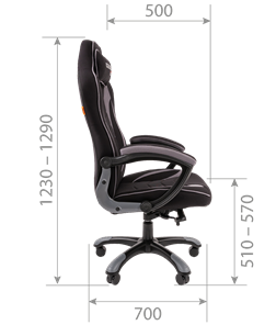 Кресло игровое CHAIRMAN GAME 28 Полиэстер комбинированная ткань красный/черный в Новоуральске - предосмотр 4