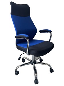 Кресло офисное C168 черный/синий в Кушве