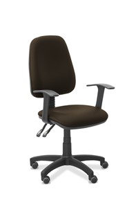 Кресло для персонала Эльза Т, экокожа премиум / коричневая CN1116 в Кушве