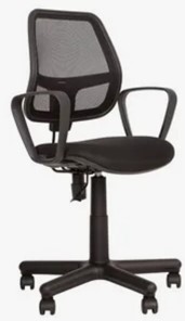 Кресло компьютерное ALFA GTP (PM60) искусственная кожа /сетка черный в Кушве