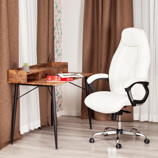 Кресло компьютерное BOSS Lux, кож/зам, белый, арт.21152 в Полевском - изображение 11