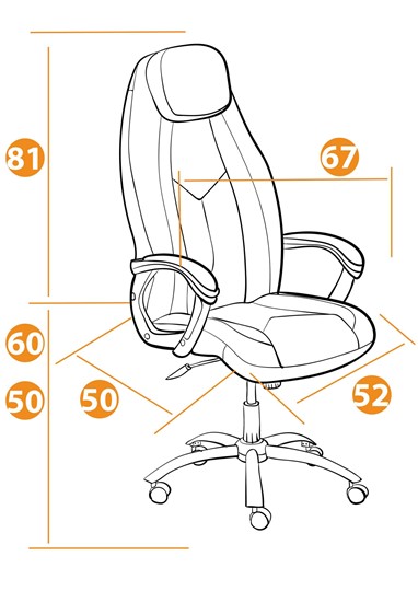 Кресло компьютерное BOSS Lux, кож/зам, белый, арт.21152 в Полевском - изображение 12