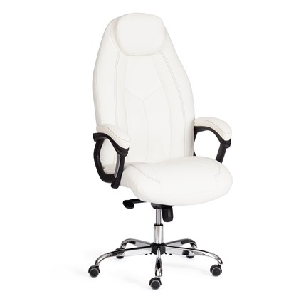 Кресло компьютерное BOSS Lux, кож/зам, белый, арт.21152 в Полевском - изображение