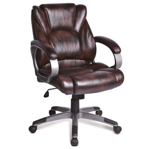 Офисное кресло BRABIX "Eldorado EX-504", экокожа, коричневое, 530875 в Каменске-Уральском