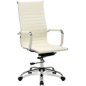 Офисное кресло BRABIX "Energy EX-509", экокожа, хром, бежевое, 531166 в Красноуфимске