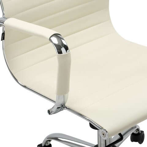 Офисное кресло BRABIX "Energy EX-509", экокожа, хром, бежевое, 531166 в Красноуфимске - изображение 7