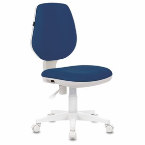 Кресло офисное Brabix Fancy MG-201W (без подлокотников, пластик белый, синие) 532413 в Каменске-Уральском