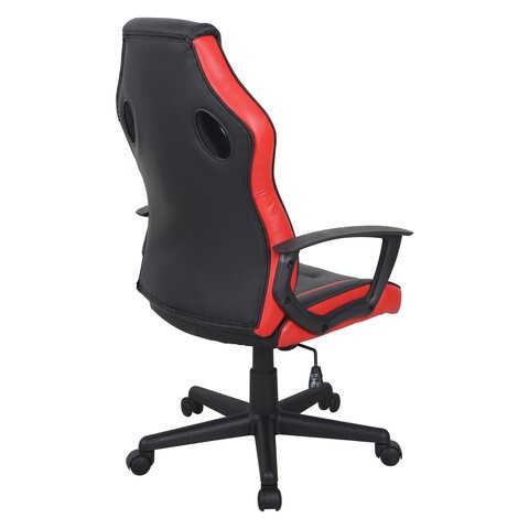 Офисное кресло BRABIX "Fighter GM-008", экокожа, черное/красное, 532506 в Ревде - изображение 2