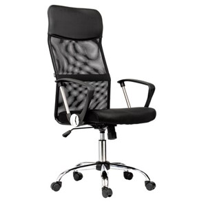Кресло офисное BRABIX "Flash MG-302", с подлокотниками, хром, черное, 530867 в Ревде