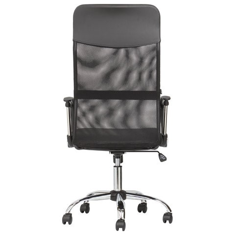 Кресло офисное BRABIX "Flash MG-302", с подлокотниками, хром, черное, 530867 в Красноуфимске - изображение 5