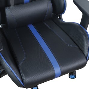 Кресло компьютерное BRABIX "GT Carbon GM-120", две подушки, экокожа, черное/синее, 531930 в Екатеринбурге - предосмотр 10